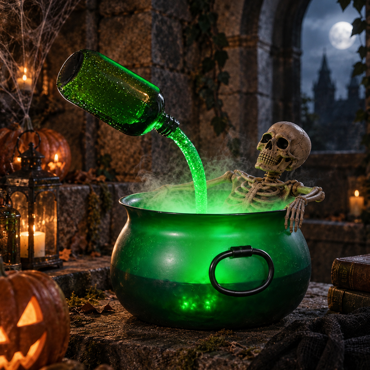 Halloween Magic Cauldron Fog Diffuser Decoration